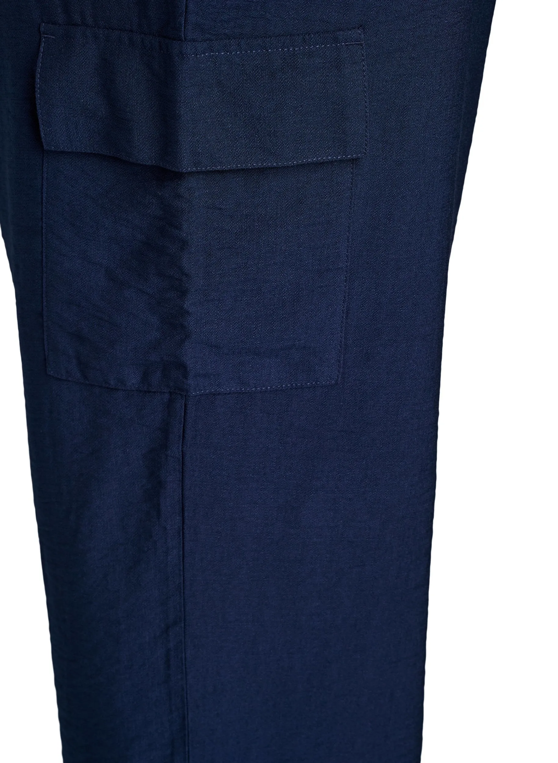 Zizzi Vilma Cargo Trousers in Navy